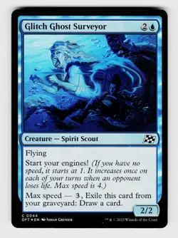 Magic the Gathering | MTG, Foil, Glitch Ghost Surveyor, No.44, C - Image 1