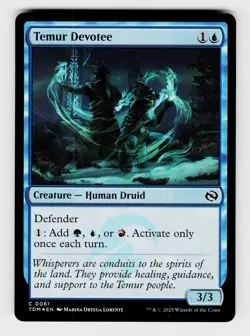 Magic the Gathering | MTG, Foil, Temur Devotee, No.61, C - Image 1