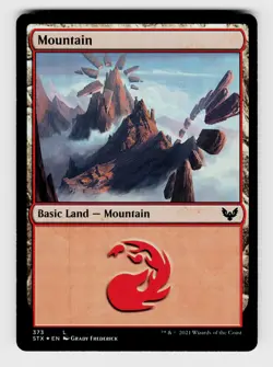 Magic the Gathering | MTG, Foil, Mountain (), No.373, L - Image 1