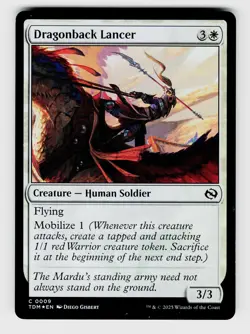 Magic the Gathering | MTG, Foil, Dragonback Lancer, No.9, C - Image 1
