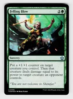 Magic the Gathering | MTG, Foil, Felling Blow, No.105, U - Image 1