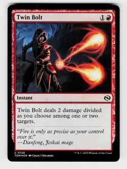 Magic the Gathering | MTG, Foil, Twin Bolt, No.128, C - Image 1