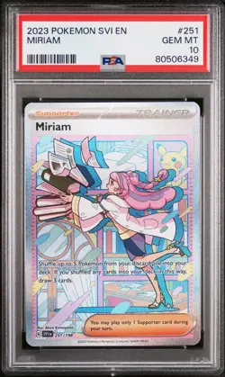 PSA 10 Pokemon Miriam 251/198 SIR Scarlet & Violet Base Set - Image 1