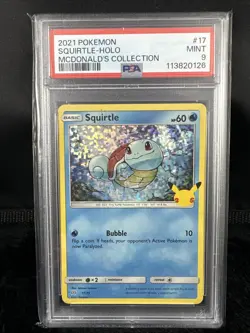 2021 Pokemon McDonald’s Collection Squirtle Holo #17 PSA 9 - Image 1