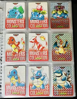 Pokemon Carddass Red Edition 153 Types Full Comp No.001 151 154 155 Bandai Chari - Image 1
