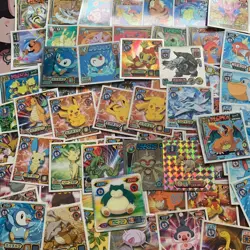 Pokemon Stickers Amada Kira Cards Bulkold Holo Charizard Pikachu Carddass - Image 1