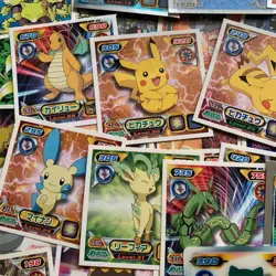 Pokemon Stickers Amada Kira Cards Bulkold Holo Charizard Pikachu Carddass - Image 3