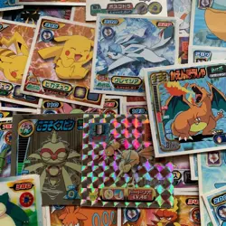 Pokemon Stickers Amada Kira Cards Bulkold Holo Charizard Pikachu Carddass - Image 4