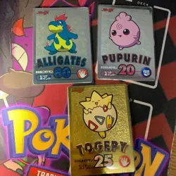 Get Cards Gold Silver Carddass Trading At The Time Meiji Pokemon Pikachu Bulk Sa - Image 1