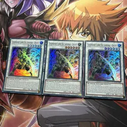 Yugioh! Playset 3x Legendary Lord Six Samurai - Enishi Super Rare - 1st Ed. ENG - Image 1