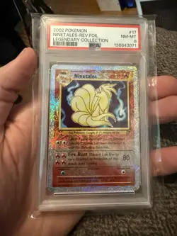 2002 POKEMON LEGENDARY COLLECTION #17 NINETALES-REVERSE FOIL PSA 8 - Image 1