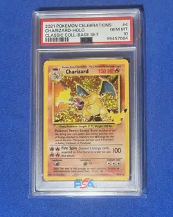 2021 Pokemon Celebrations Charizard-Holo Classic Coll. #4 GEM MT PSA 10 Base Set - Image 1