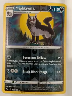 Mightyena 104/185 Vivid Voltage Pokemon Reverse Holo Foil Nice! - Image 1