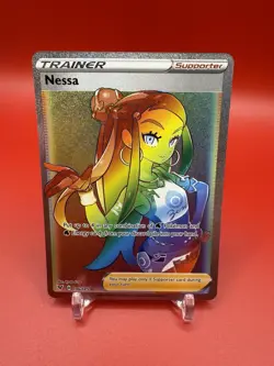 Pokemon TCG Nessa 196/185 Secret Rare Vivid Voltage NM - Image 1