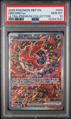 2025 POKEMON BLACK STAR PROMO #024 ORICORIO ex ULTRA-PREMIUM COLLECTION PSA 10 - Image 1