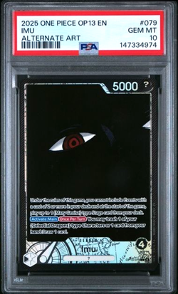 ONE PIECE IMU 2025 OP13-CARRYING ON HIS WILL #079 ALTERNATE ART PSA 10 - Image 1