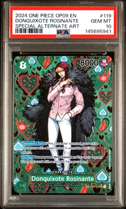 ONE PIECE DONQUIXOTE ROSINANTE 2024 OP09-EMPERORS IN THE NEW WORLD #119 PSA 10 - Image 1