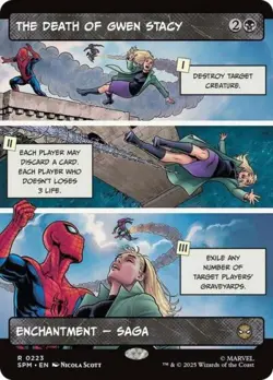 ~ The Death of Gwen Stacy (Borderless) ~ NM Foil ~ Marvel's Spider-Man ~ MTG ~ - Image 1