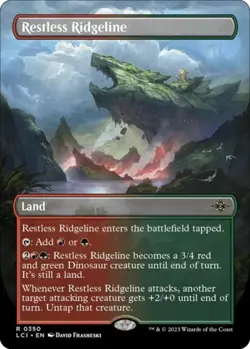 ~ Restless Ridgeline (Borderless) ~ NM ~ The Lost Caverns of Ixalan ~ MTG ~ - Image 1