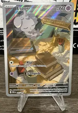 Pokemon Espurr Full Art Holo Rare Basic 095/088 60 HP Psychic Card 2026 - Image 1