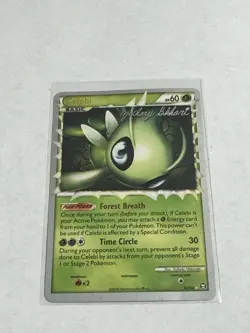 Pokemon Celebi Prime 92/102 Triumphant Ultra Rare Holo Autographed WCS 2012 Card - Image 1