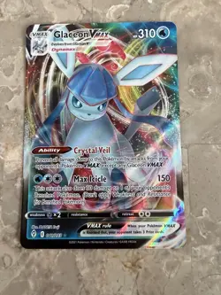 Pokemon TCG Glaceon VMAX Evolving Skies Holo Ultra Rare Card 041/203 - Image 1