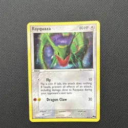 Pokemon Rayquaza 3/17 2006 80 HP Holo Dragon Claw Fly Basic English Card - Image 1