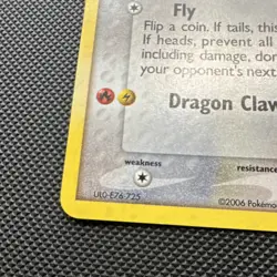 Pokemon Rayquaza 3/17 2006 80 HP Holo Dragon Claw Fly Basic English Card - Image 3