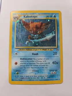 Pokemon TCG Kabutops Neo Discovery Holo Card 6/75 Unlimited Rare HP - Image 1