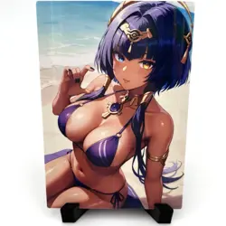 Genshin Impact Candace Sexy Anime Waifu Girl Doujin Lewd Goddess Story Art Card - Image 1