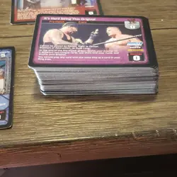 WWE Raw Deal CCG Mixed Card Lot 18 foils plus 65 rates all unique. - Image 4