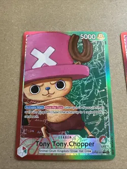 One Piece CCG Tony Tony Chopper Alt Art Leader OP08-001. Two Cards!!!! - Image 2