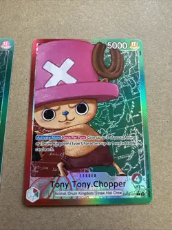 One Piece CCG Tony Tony Chopper Alt Art Leader OP08-001. Two Cards!!!! - Image 3
