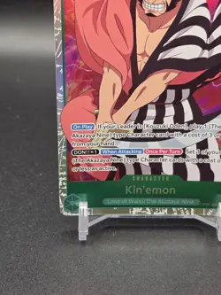 PRE-ERRRATA One Piece Card Game English Romance Dawn SR OP01-040 Kin'emon NM - Image 4