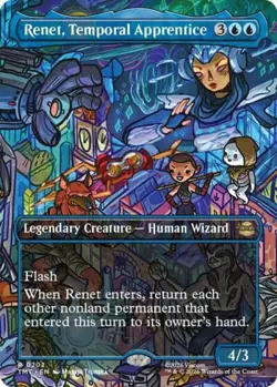 ~ Renet, Temporal Apprentice (Borderless) ~ NM ~ ~ MTG ~ - Image 1