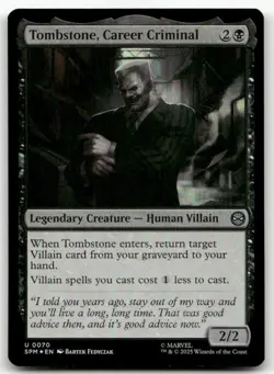 Tombstone, Career Criminal #70 (Foil) (NM) Spider-Man SPM Magic MTG - Image 1