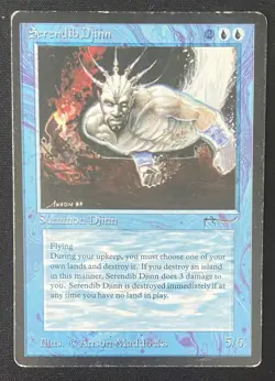 Serendib Djinn Magic The Gathering Arabian Nights Vintage Rare HP - Image 1