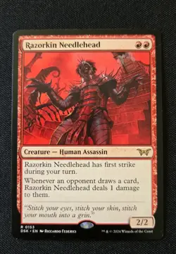MTG - Razorkin Needlehead - Duskmourn: House of Horror - NM Rare #153 Non Foil - Image 1