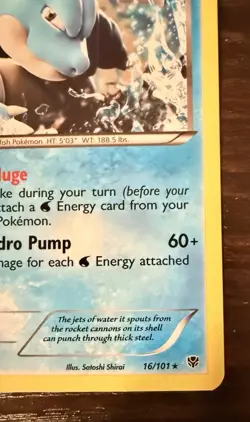 Blastoise 16/101 Plasma Blast Holo Rare Stage 2 HP140 Pokemon TCG Card English - Image 5