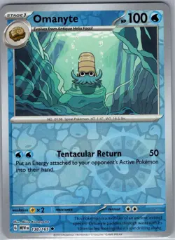 Omanyte 138/165 Reverse Holo SV: Scarlet & Violet 151 - Pokemon Card - NM - Image 1