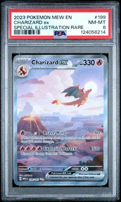 2023 Pokemon SV 151 199 Charizard EX Special Illustration Rare PSA 8 124056214 - Image 1