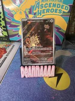 Team Rockets Meowth 203/182 Illustration Rare Destined Rivals - Pokemon TCG - Image 1