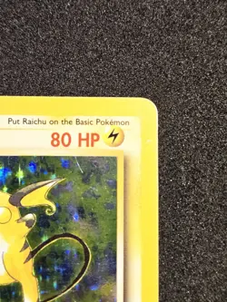 Pokemon Base Set Unlimited Raichu 14/102 Holo Rare MP - Image 4