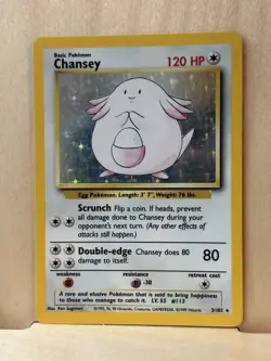 Pokemon TCG Chansey Base Set 3/102 Holo Rare 1999 - Image 1