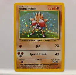 Hitmonchan Holo Rare 7/102 1999 Pokemon Base Set English WOTC NM - Image 1