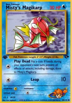 Lightly Played Misty's Magikarp - 88/132 - Common - 1st Edition Pokemon Gym Chal - Image 1