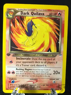 Dark Quilava 39/105 Neo Destiny 1st EDITION Pokemon TCG WotC NM Never Played! - Image 1