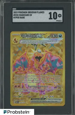 2023 Pokemon Obsidian Flames Hyper Rare #228 Charizard ex SGC 10 GEM MINT - Image 1
