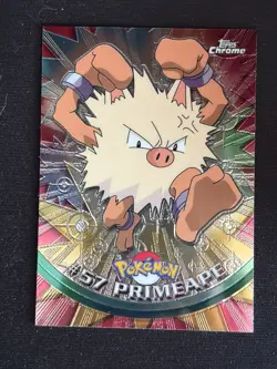 2000 Pokemon Topps Chrome Primeape SPECTRA! - Image 1