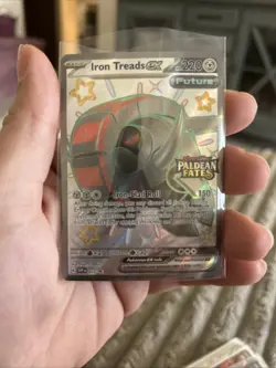 Pokemon TCG Iron Treads EX SVP 073 Full Art Holo Black Star Promo - Image 1